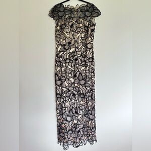 JS Collections Black Floral Lace Dress